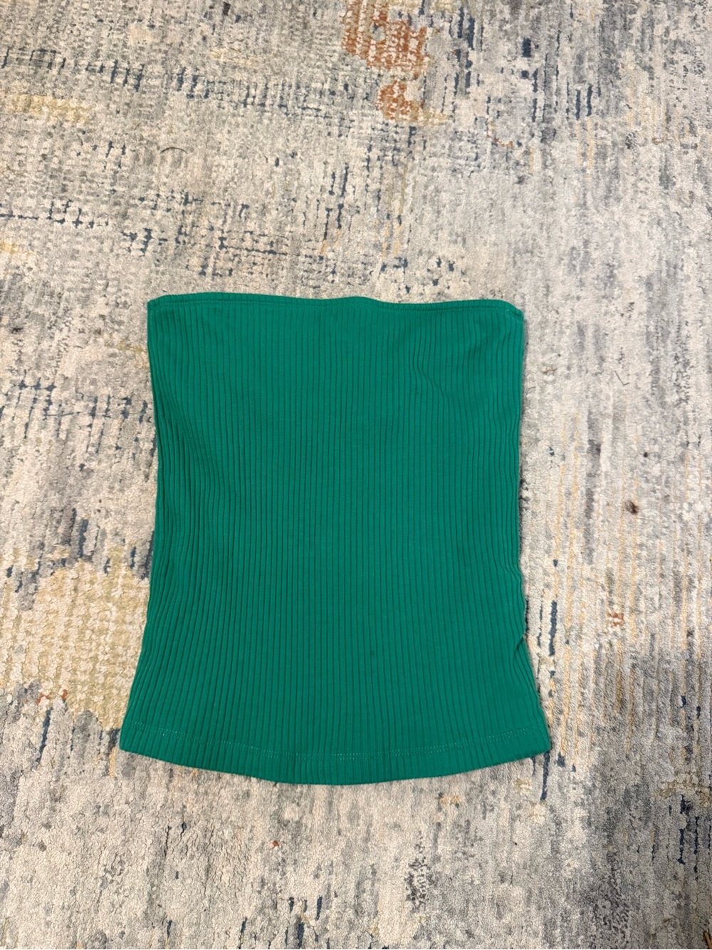 Old Navy Ribbed Strapless Green Top